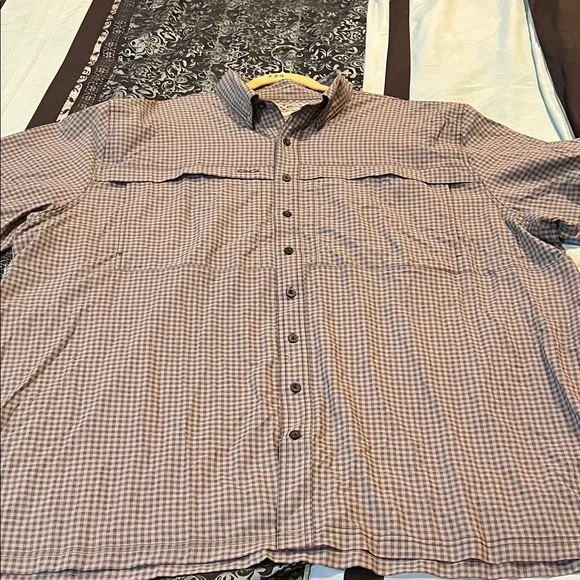 Game Guard Outdoors Men's Classic Checkered Button Down Shirt - Brown - Picture 2 of 11